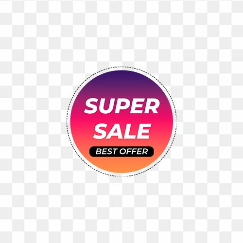 Super Sale best offer round shape psd and png graphics